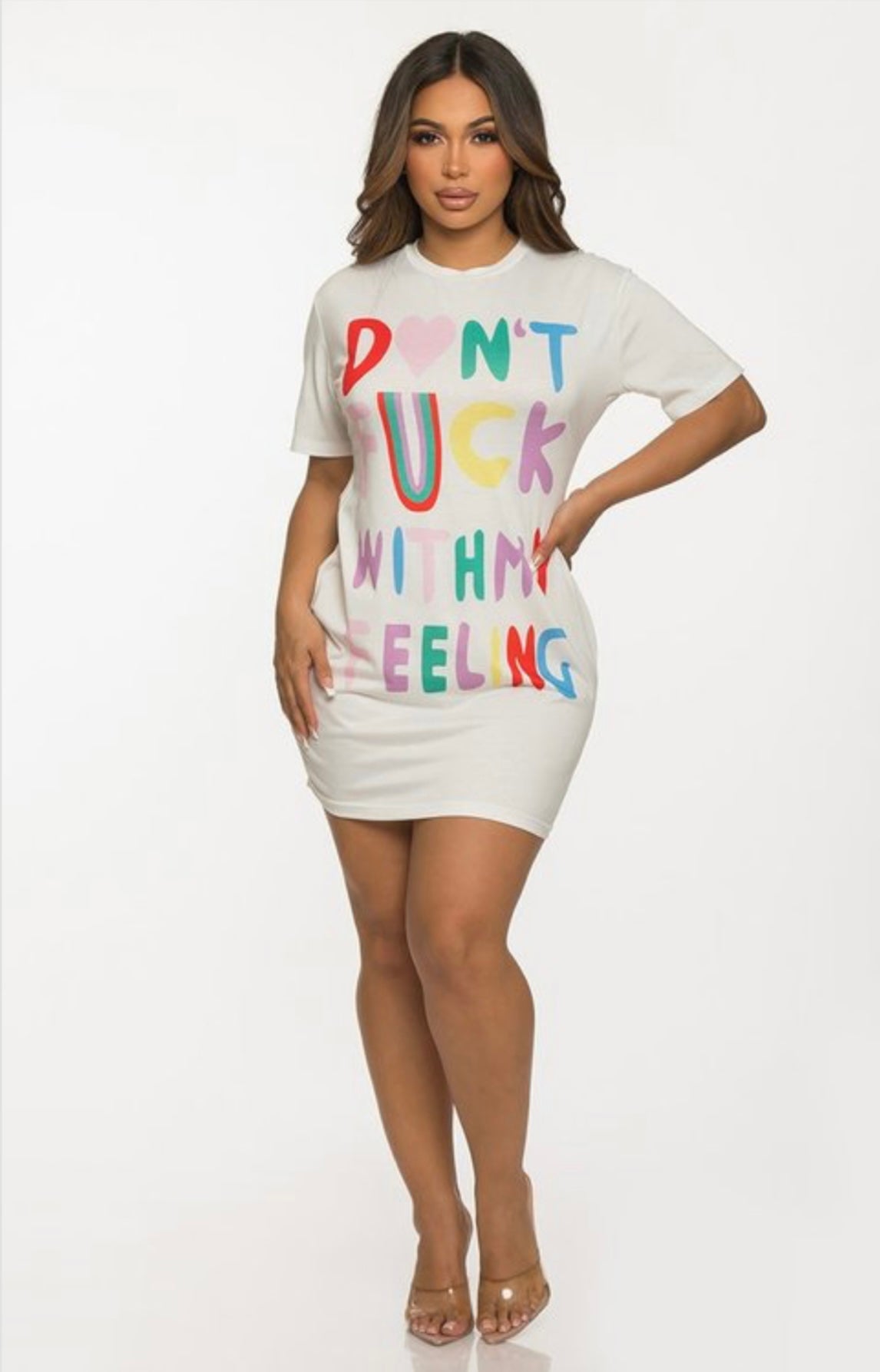 Feeling Dress White Up To 2X